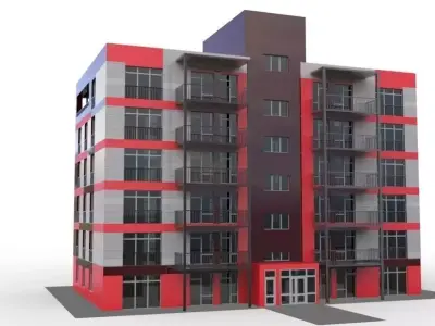 Modern townhouse 3D model