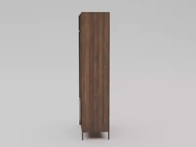 Wooden Hanger and  Self Low-poly 3D model