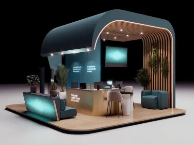 Exhibition Booth - Riyadh Saudi Arabia 3D model
