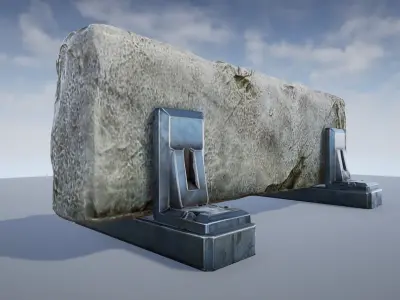 Sci-fi Roadblock - game model Low-poly 3D model