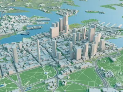 Sydney city 3D map 3D model