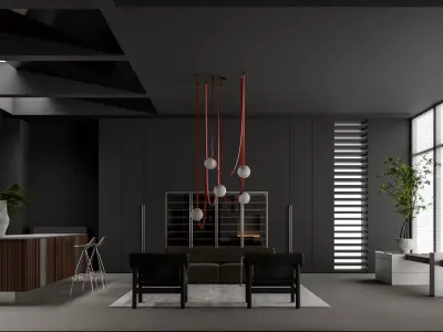 apartment interior scenes   3D model 2