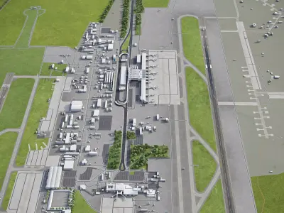 Kyiv - Boryspil Airport - KBP Low-poly 3D model