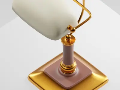 Desk Lamp Low-poly 3D model