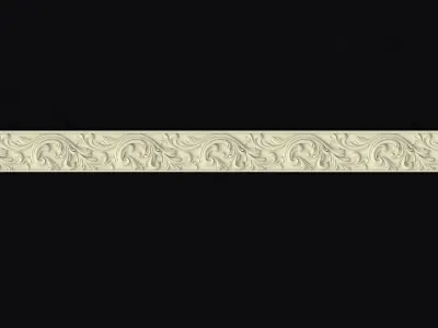 Decor for furniture carved baguette 3D model
