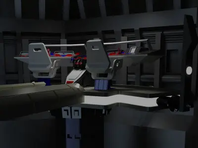 spaceship space station futuristic sci-fi fantasy 3D model