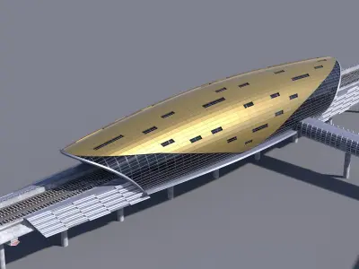 Dubai metro station 3D model