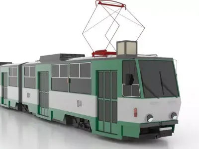 Tatra KT8D5 Low Low-poly 3D model