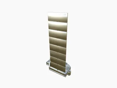 Satellite B08 Aluminum - SciFi Space Design Low-poly 3D model