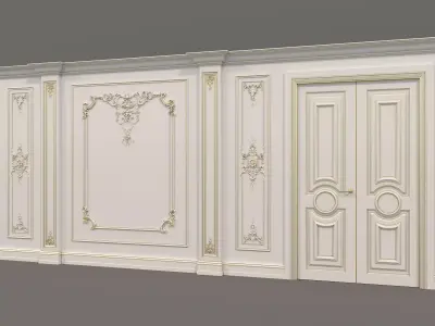 Wall Molding in Classic French style 34 3D model