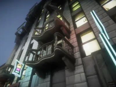 Ornament Balconies Low-poly 3D model