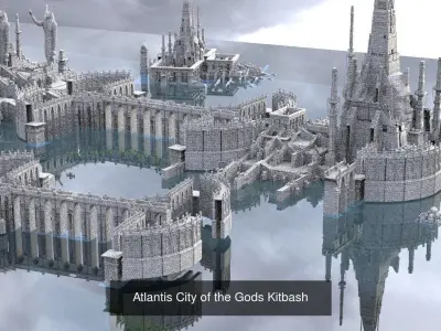 Atlantis Architecture collection 1 3D Model Pack