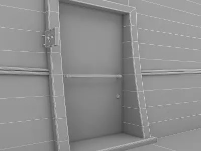 Fire Exit 3d Model Low-poly 3D model