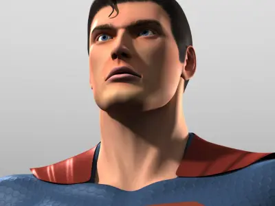 Man of Steel Costume Low-poly 3D model
