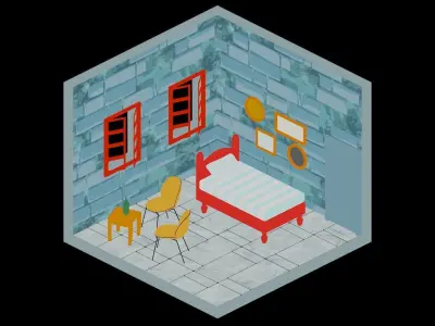 3D Bedroom 3D model