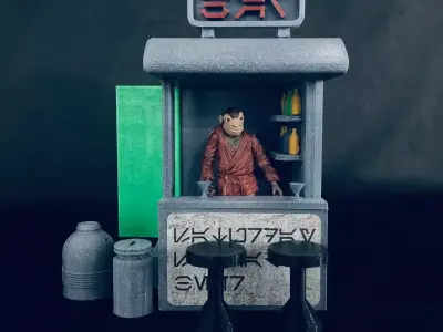 Sci Fi Street Bar 3D print model