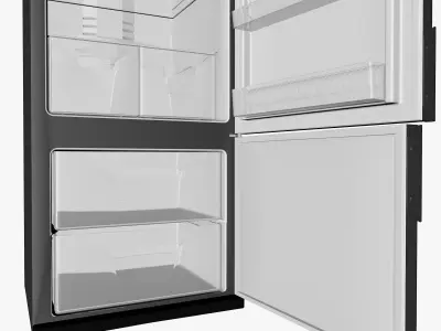 Black fridge 3D model