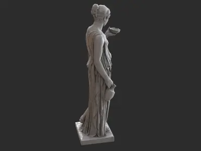 Hebe Statue - Granite Low-poly 3D model