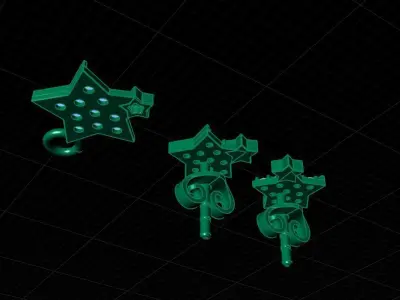 Pendant Earrings 3dmodel printable 3D print model