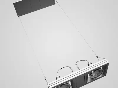 Hanging Halogen Lamps 14 3D model