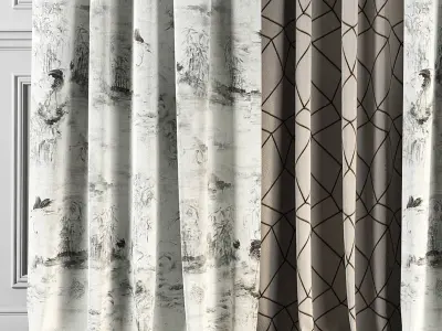 Curtain Set 72 3D model