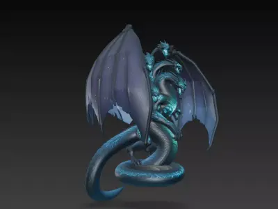 figura de hidra fantasia  3D print model