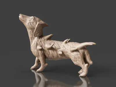 Cute Sci-Fi Alien Dog 3D print model