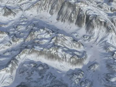 snow land 03 Low-poly 3D model