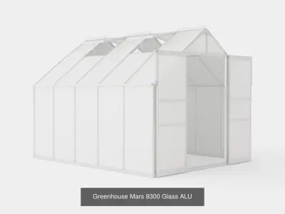 Collection of Greenhouse Mars Glass ALU - 3 Models 3D Model Pack