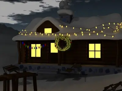 Christmas village 3D model