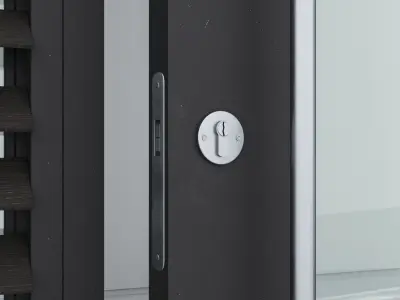 Aluminium door 46 3D model