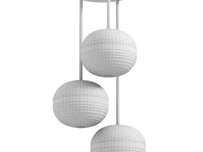 Brando 3 Light Pendant by VILLA LUMI 3D model