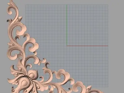 Woodworking CNC Router 3D Relief STL models used for artcam E431 3D model