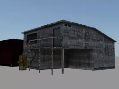 Container yard Free low-poly 3D model