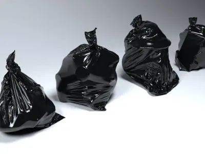 Trash Bag Set 3D model