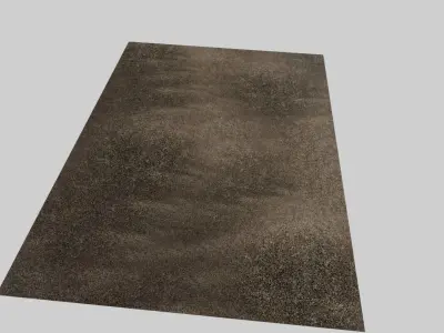 Realistic carpet placemat Low-poly 3D model