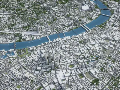 Greater London - metropolitan area 3D Model Pack