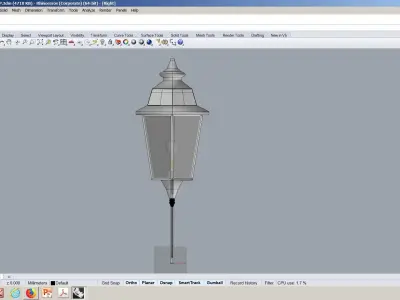 VINTAGE STREET LAMP WITH WROUGHT IRON DETAILS  3D model