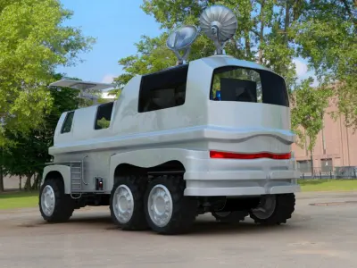 Futuristic Mobile Space Observatory  Vehicle 3D model