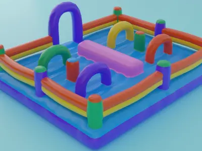 inflatable for kids large size 3D model