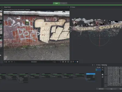 3DF Zephyr - The Wall 2 Low-poly 3D model