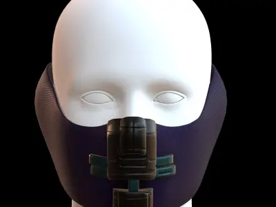 Gas mask helmet 3d model scifi Low-poly  Low-poly 3D model 160