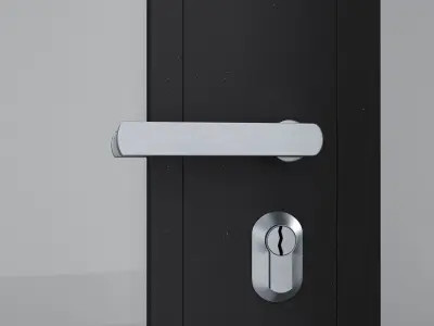 Aluminium door 20 3D model