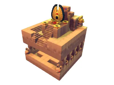 Cube World Sandstone Block - Proto Series Low-poly 3D model