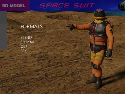 Space miner suit 3D model