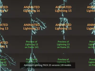 Animated Lightning PACK 25 versions