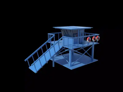 Lifeguard Tower 3D model