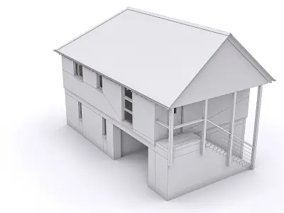 Townhouse 14 Low-poly 3D model