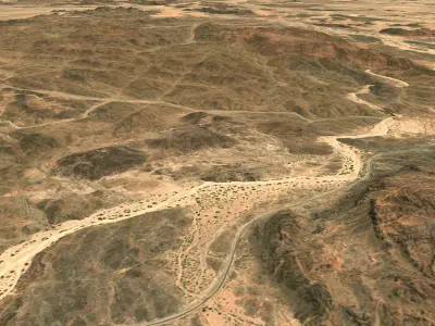 Mecca and the Red Sea coast of Saudi Arabia - n19 e43 3D model