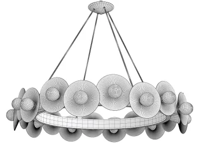 Corbett Emerald Chandelier Low-poly 3D model